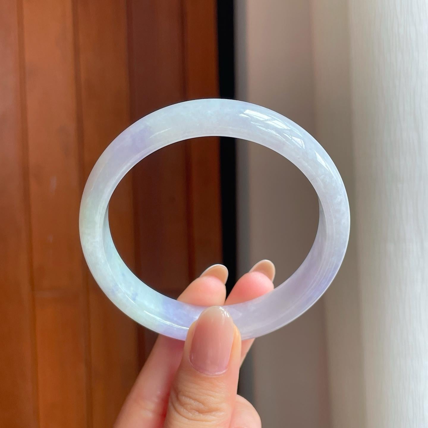 糯冰紫罗兰翡翠平安镯（59mm)（yc375379）