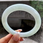 大圈口         细糯种晴底圆条手镯59.7圈         天然缅甸A货翡翠（yc407882）