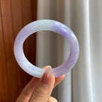 糯冰紫罗兰翡翠平安镯（54.8mm）（yc318678）