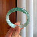 糯冰半山半水翡翠平安镯（51mm）（yc366990）