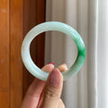 糯冰带色翡翠平安镯（52.7mm）（yc302084）