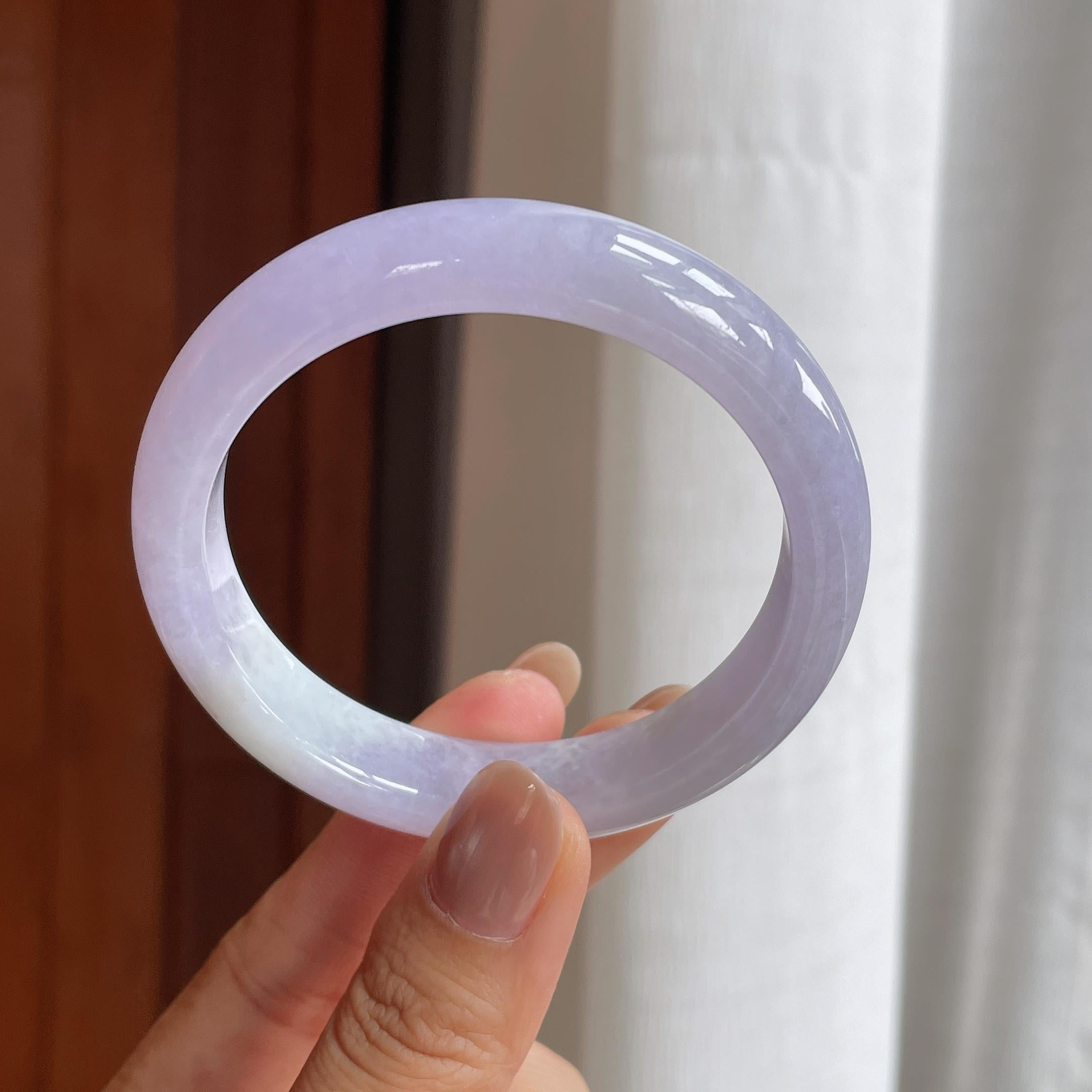 糯冰紫罗兰翡翠平安镯（55.7mm）（yc404787）