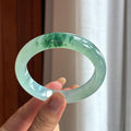 冰种飘花胶底翡翠平安镯（54.5mm）（yc418404）