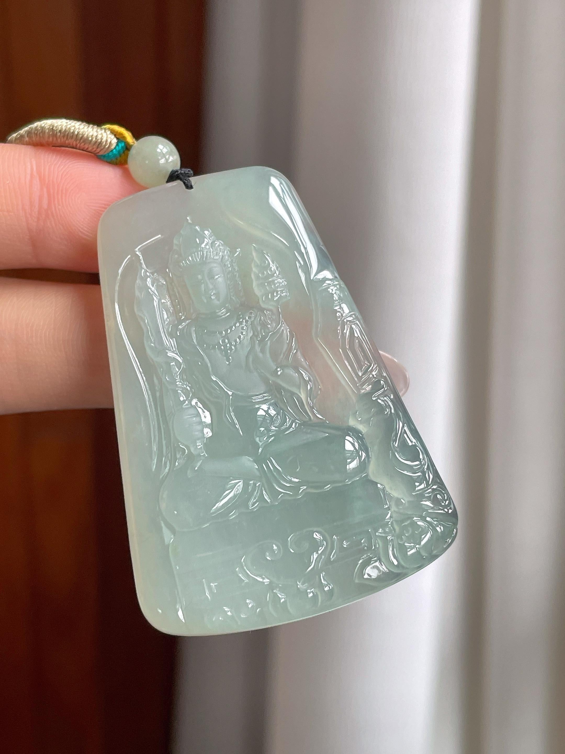 冰种淡底色翡翠虚空藏（yc303113）