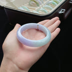 糯冰春彩正圈翡翠手镯（55.7mm）