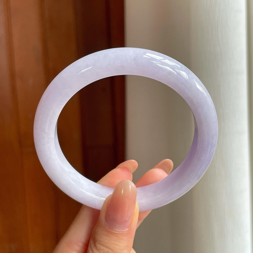 糯冰紫罗兰翡翠平安镯（57.8mm)（yc370294）