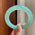 冰种蓝晴底翡翠圆条手镯（55.8mm)（yc345509）