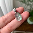 18K金钻镶冰种淡晴底福豆吊坠（yc257222）