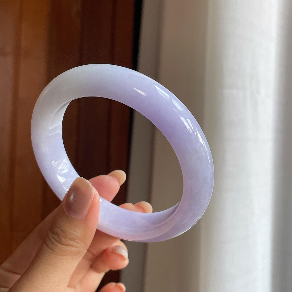 糯冰紫罗兰翡翠平安镯（63.2mm）（yc415359）