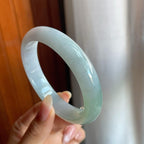 糯冰种带底色翡翠平安镯（58.8mm）（yc220803）