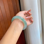 冰种湖水绿翡翠圆条手镯（55.5mm）（yc267500）