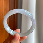 糯冰淡春底翡翠平安镯（58.5mm）（yc215236）