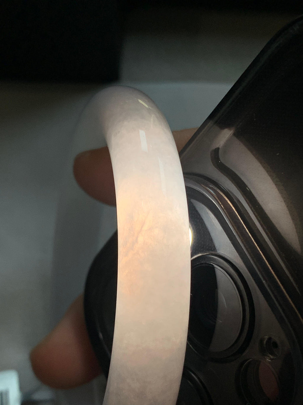 细糯种无色圆条手镯（50.5mm）（yc293331）