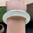糯冰种淡春彩平安镯（63mm）（yc196494）