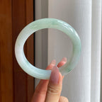 糯冰飘花翡翠平安镯（63mm）（yc286502）