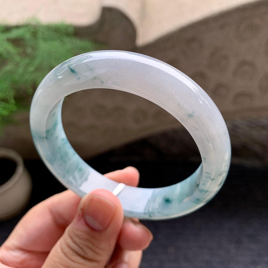 细糯种飘花平安镯（56.3mm）（yc198269）