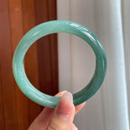 糯冰湖水绿翡翠平安镯（62.5mm）（yc346542）