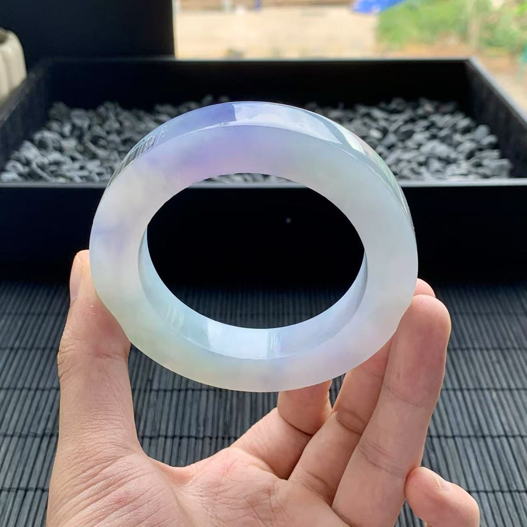 翡翠冰紫罗兰手镯毛胚yc119243