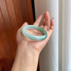 糯冰半山半水翡翠平安镯（51mm）（yc366990）