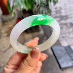 糯冰种飘阳绿平安镯（52mm）（yc292641）