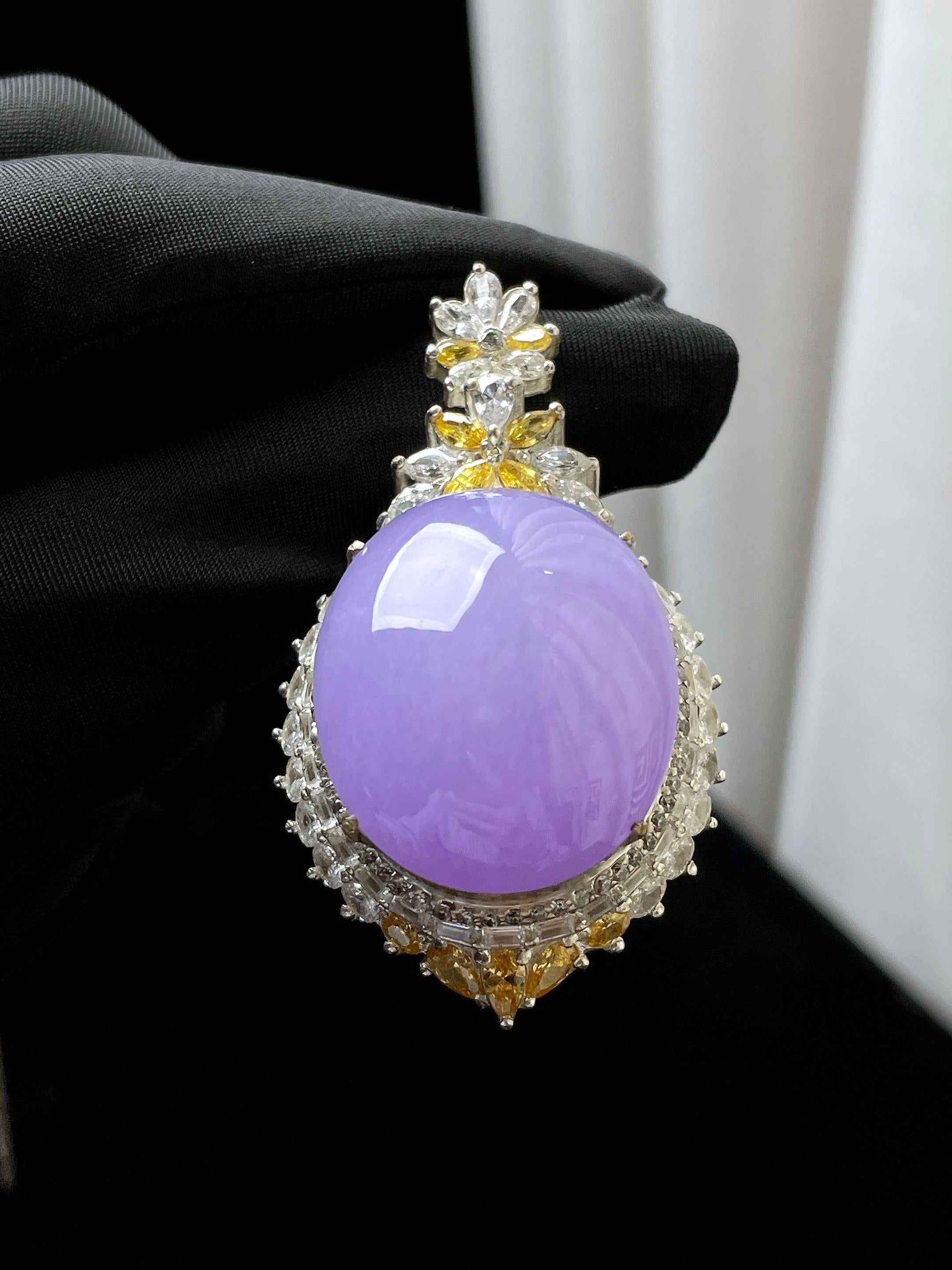 铜托糯冰紫罗兰大蛋面（yc356445）