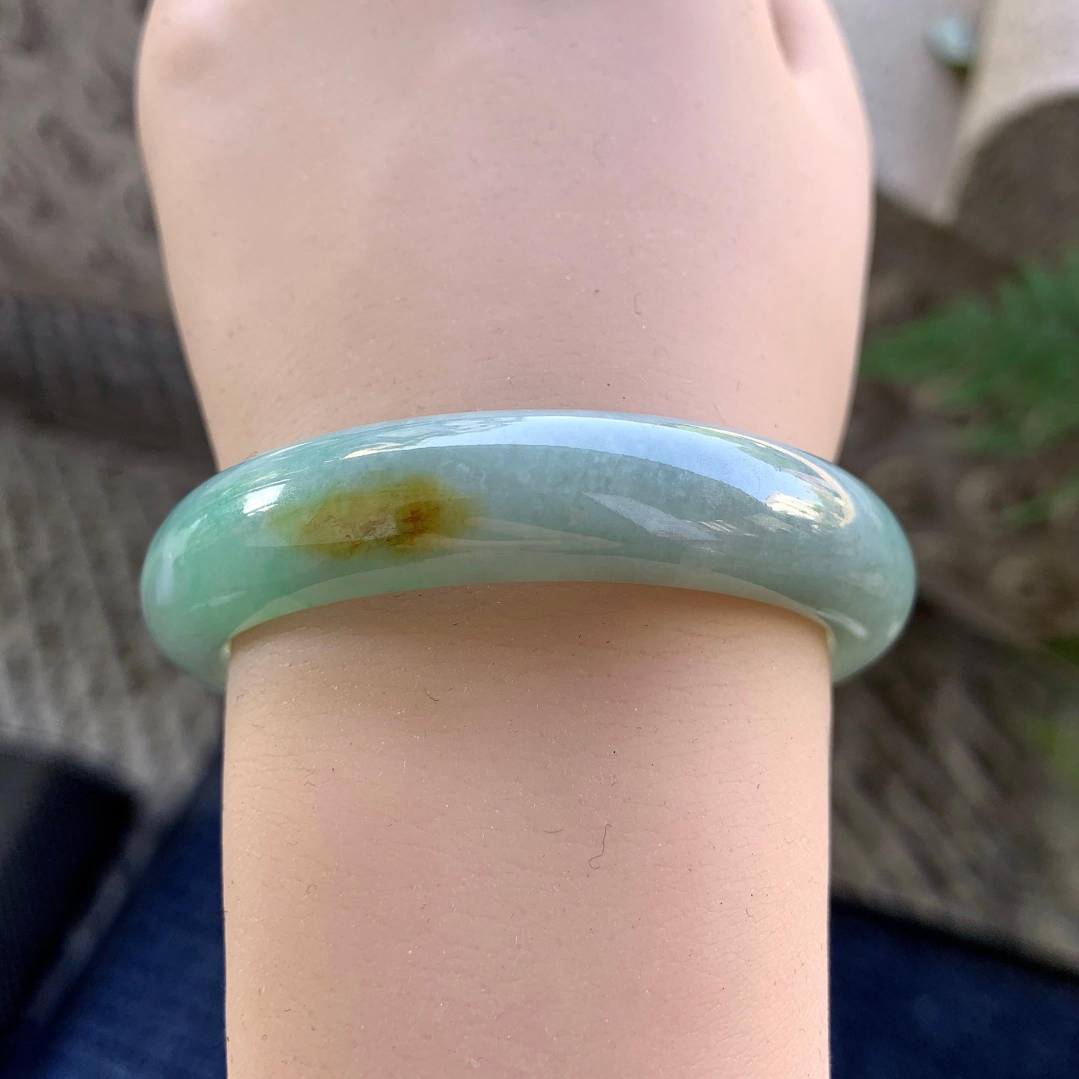 细糯种晴底黄翡贵妃手镯（51mm）（yc305691）