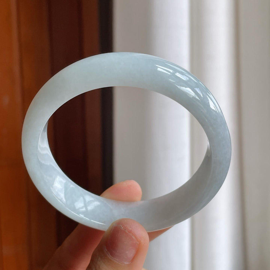 糯冰翡翠平安镯（58.5mm）（yc221940）