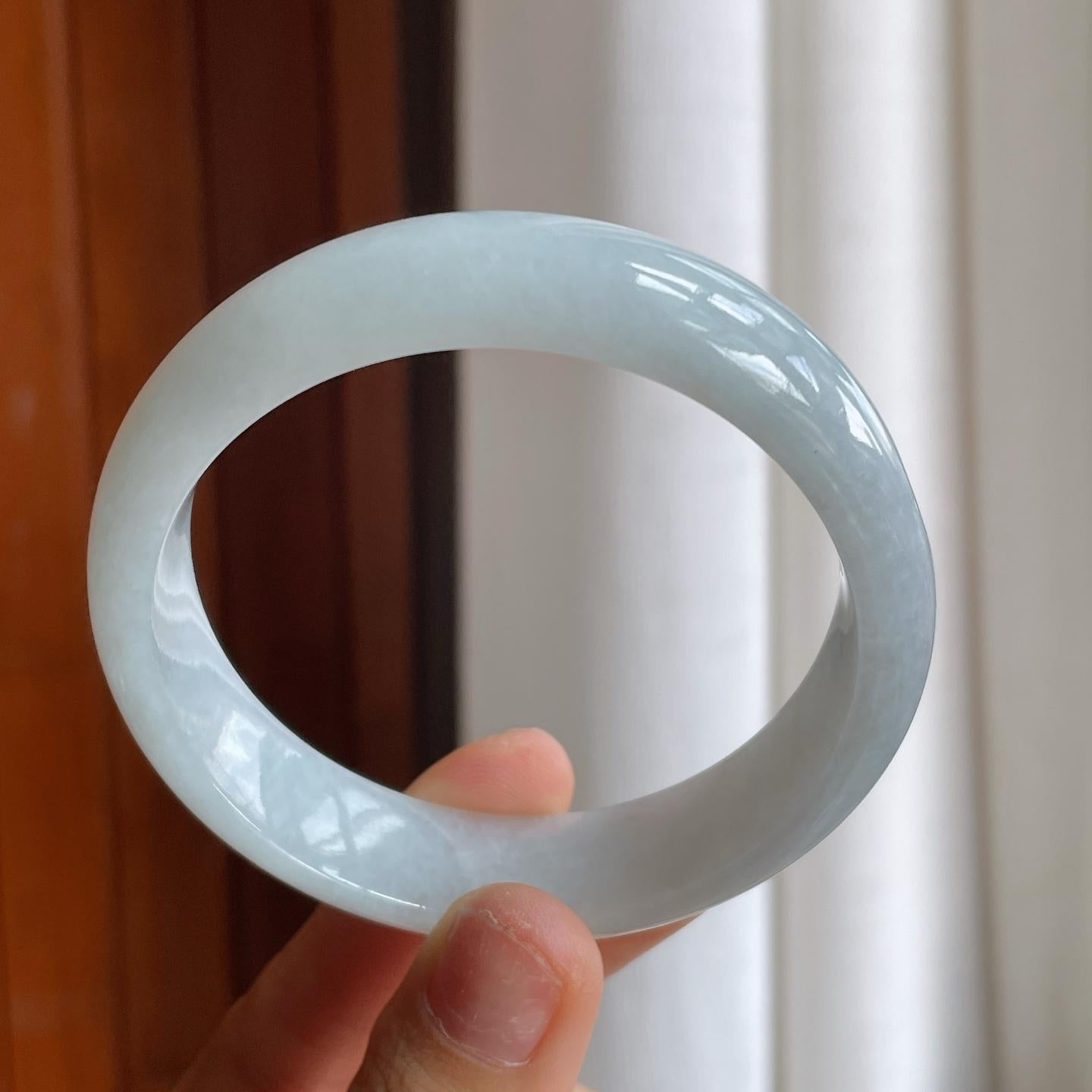 糯冰翡翠平安镯（58.5mm）（yc221940）