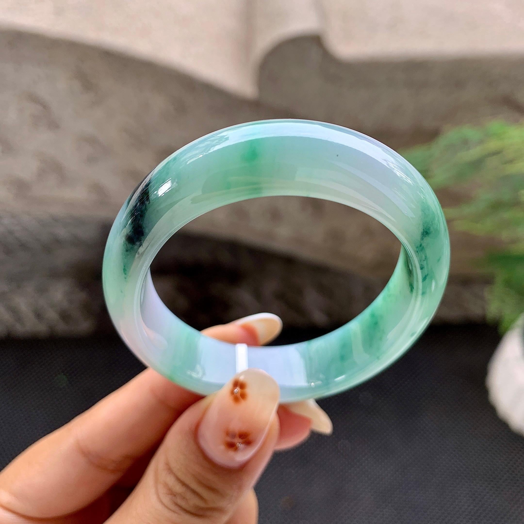 细糯种飘花贵妃手镯（50.5mm）（yc257207）