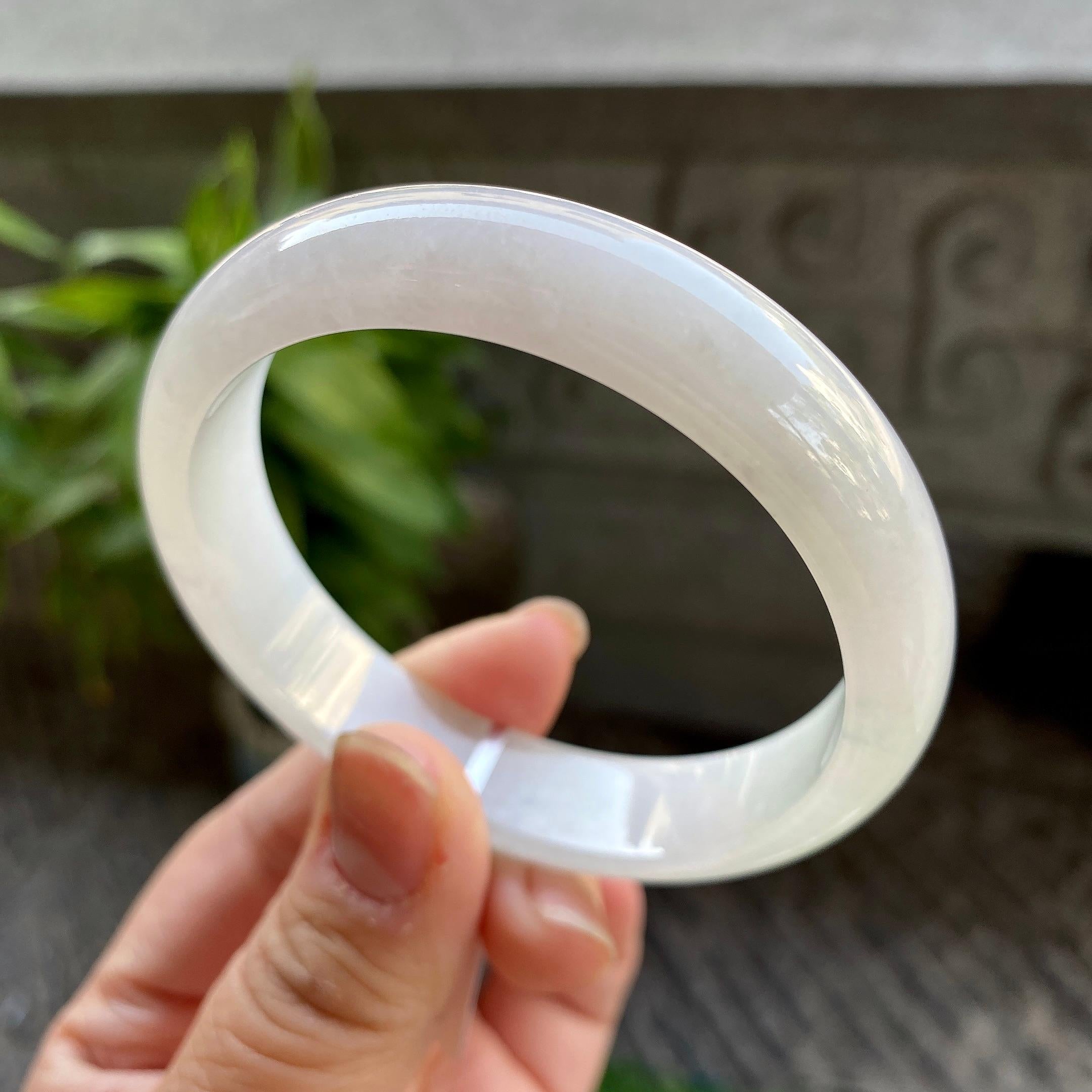 细糯种无色平安镯（56.3mm）（yc311022）