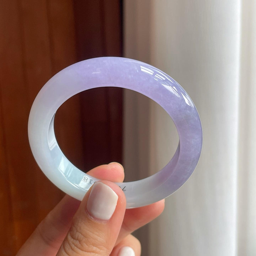 糯冰紫罗兰翡翠平安镯（50.3mm）（yc249156）