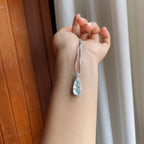 18k金镶冰玻种翡翠豆子（yc247643）