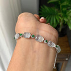 18k金冰种无色貔貅手链（yc233834）