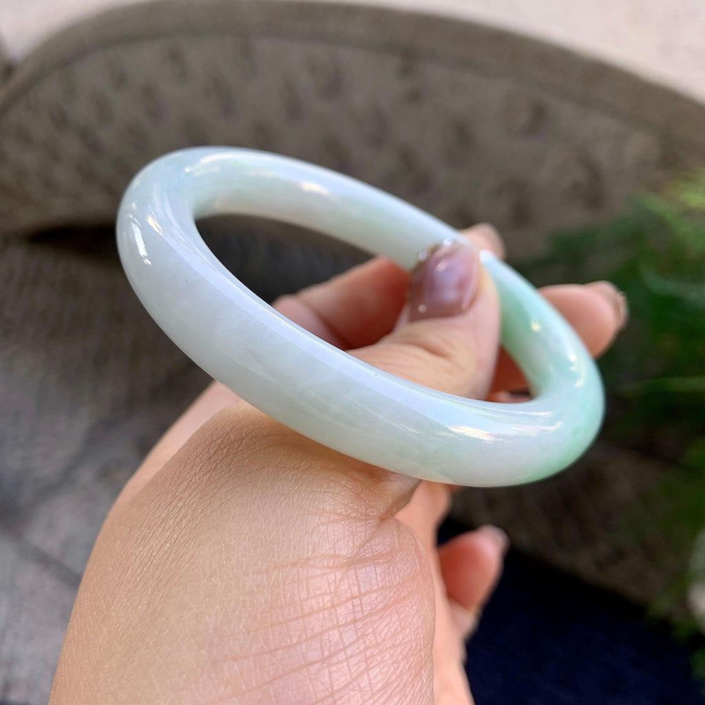 细糯种淡晴底圆条手镯（54mm）（yc276207）