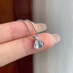 18k金镶玻璃种无色翡翠佛公（yc247156）