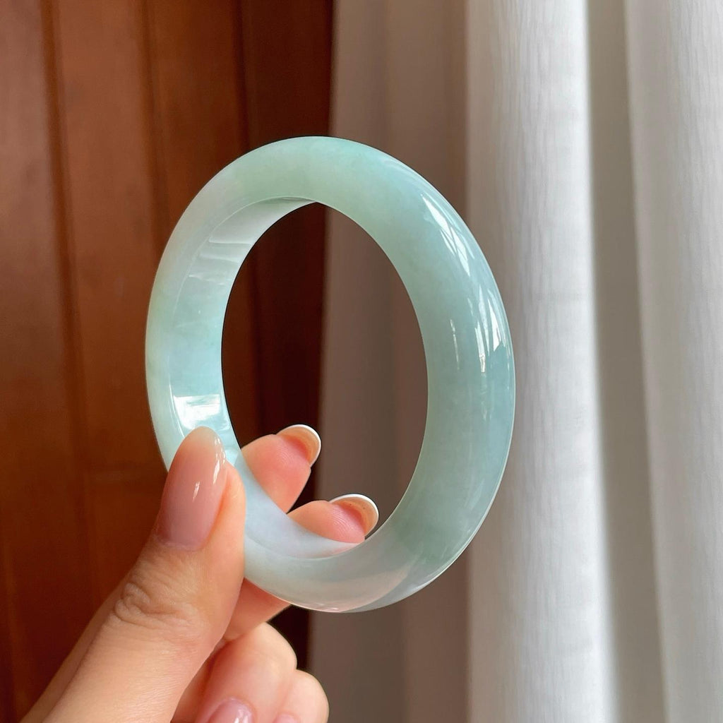 糯冰晴水翡翠平安镯（54.7mm)（yc373945）