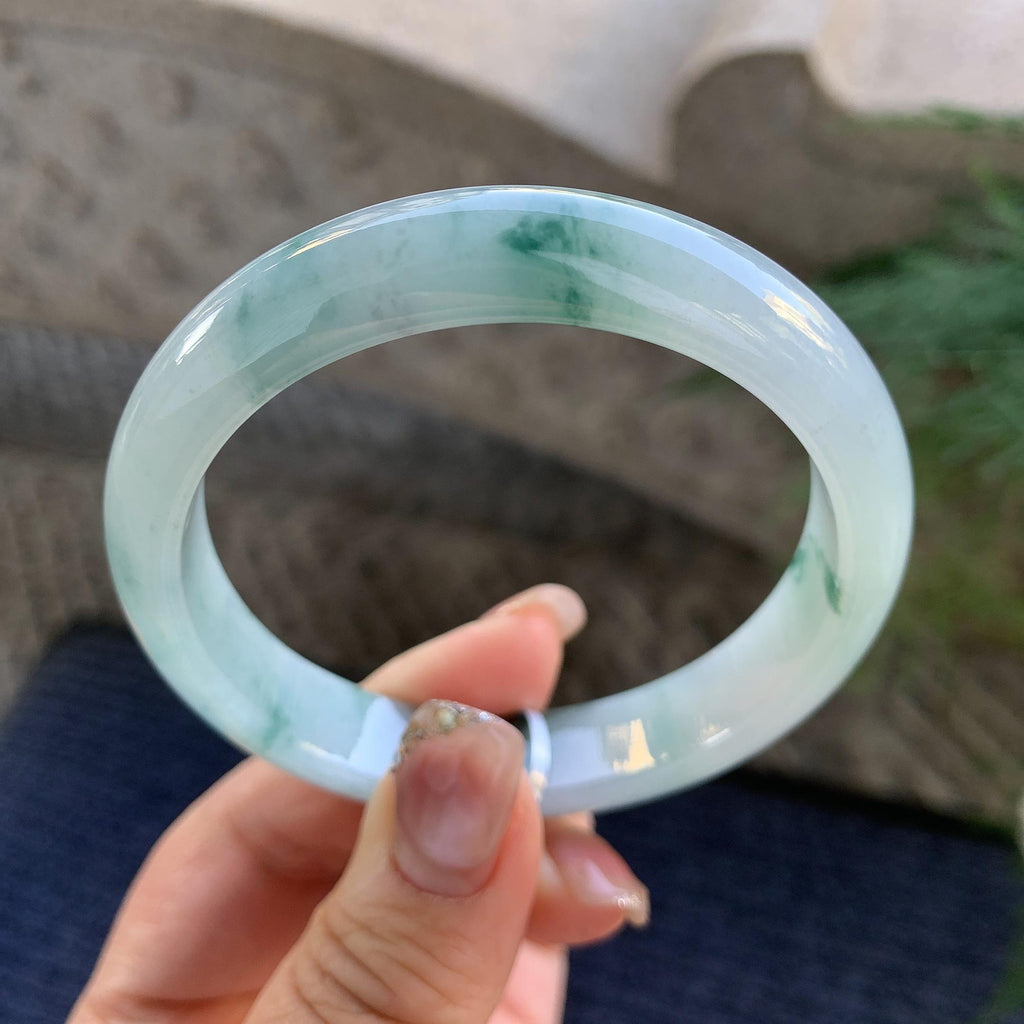 细糯种飘花平安镯（56.4mm）（yc294652）