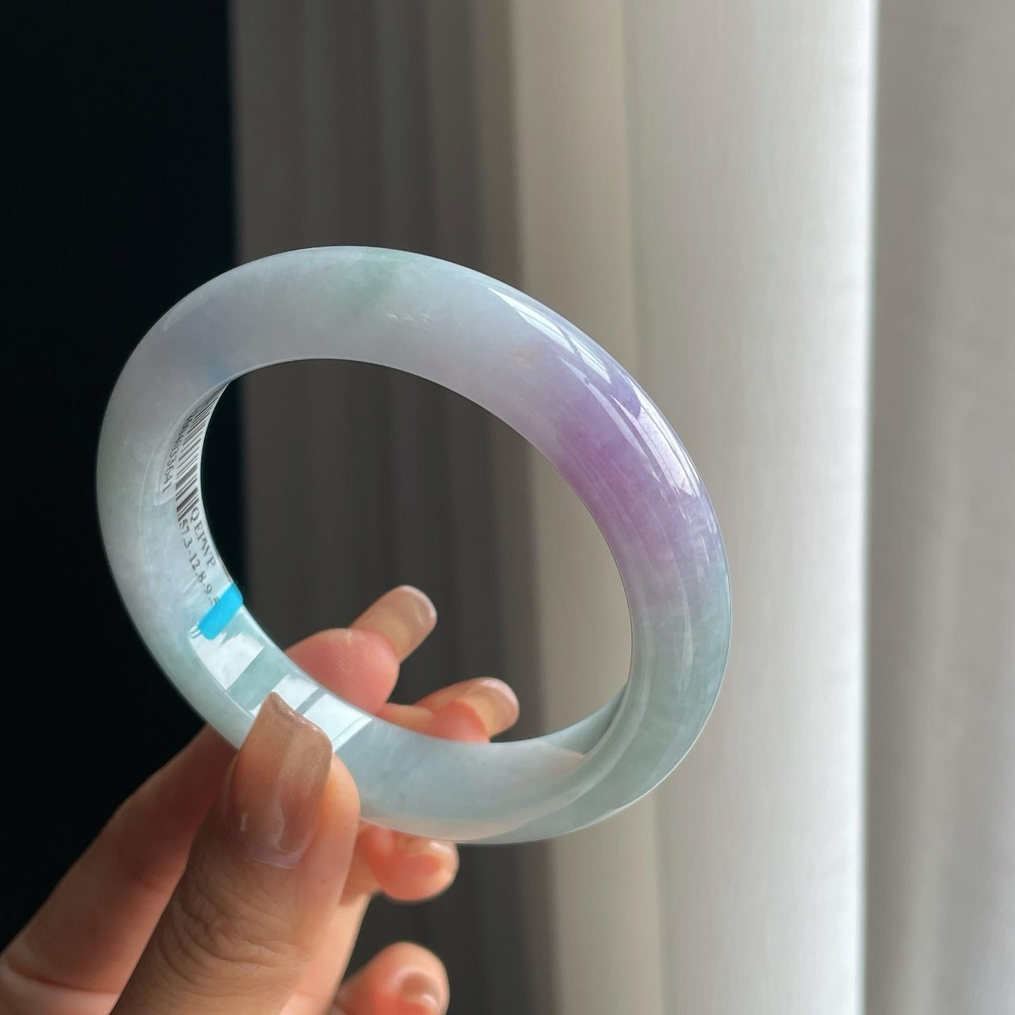糯冰紫罗兰翡翠平安镯（57mm）（yc374243）