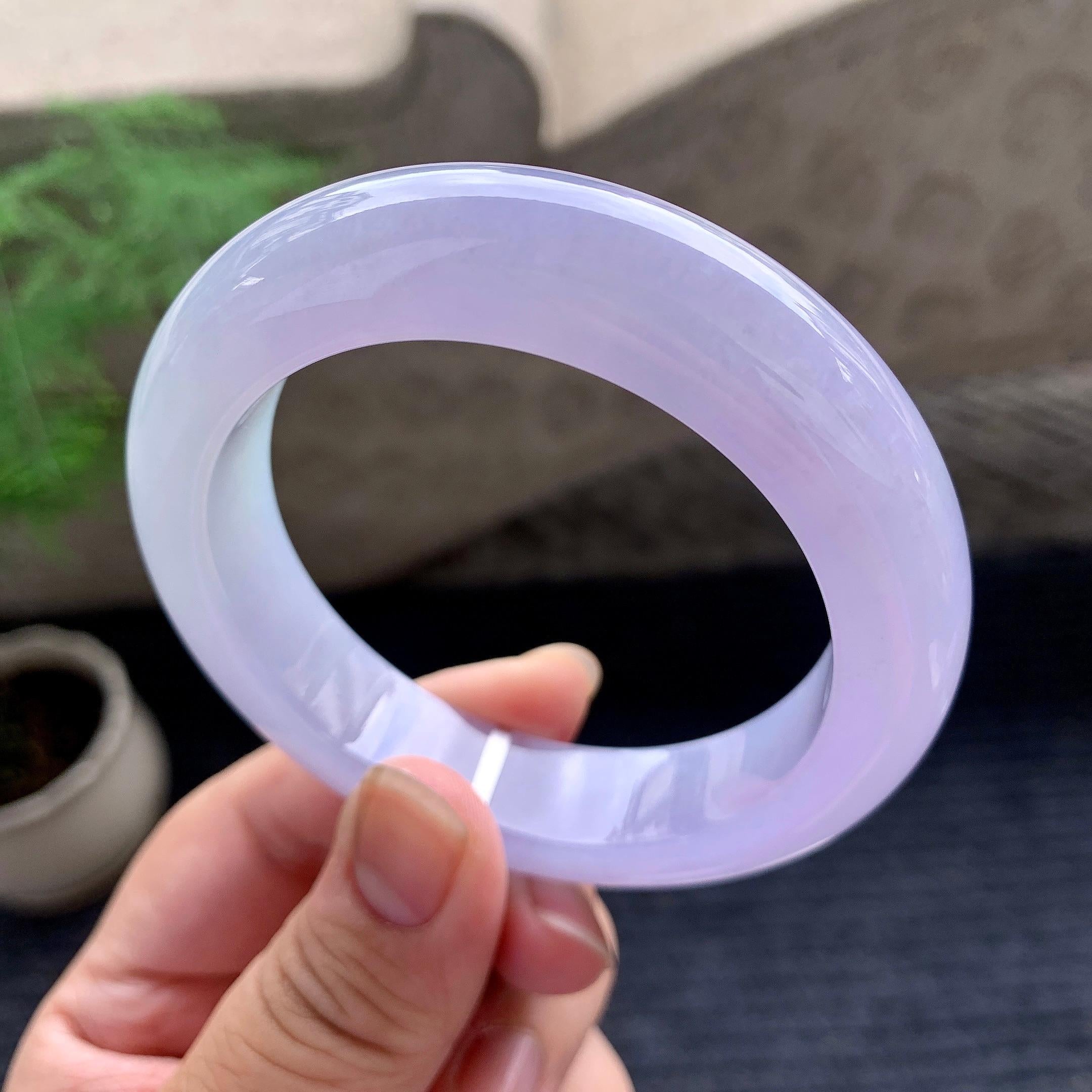 细糯种紫罗兰平安镯（55.7mm）（yc196168）