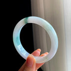 糯冰春底飘花翡翠平安镯（57.5mm）（yc346537）