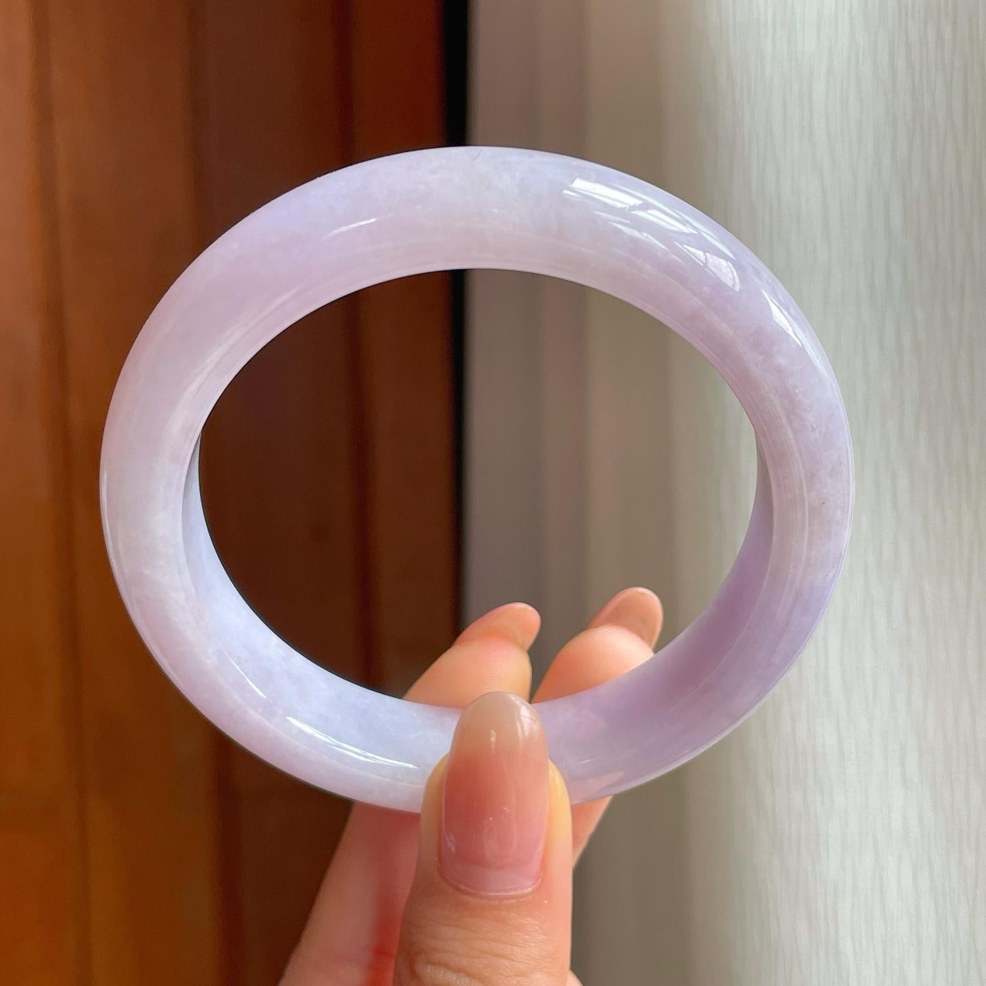 糯冰紫罗兰翡翠平安镯（58mm)（yc352498）