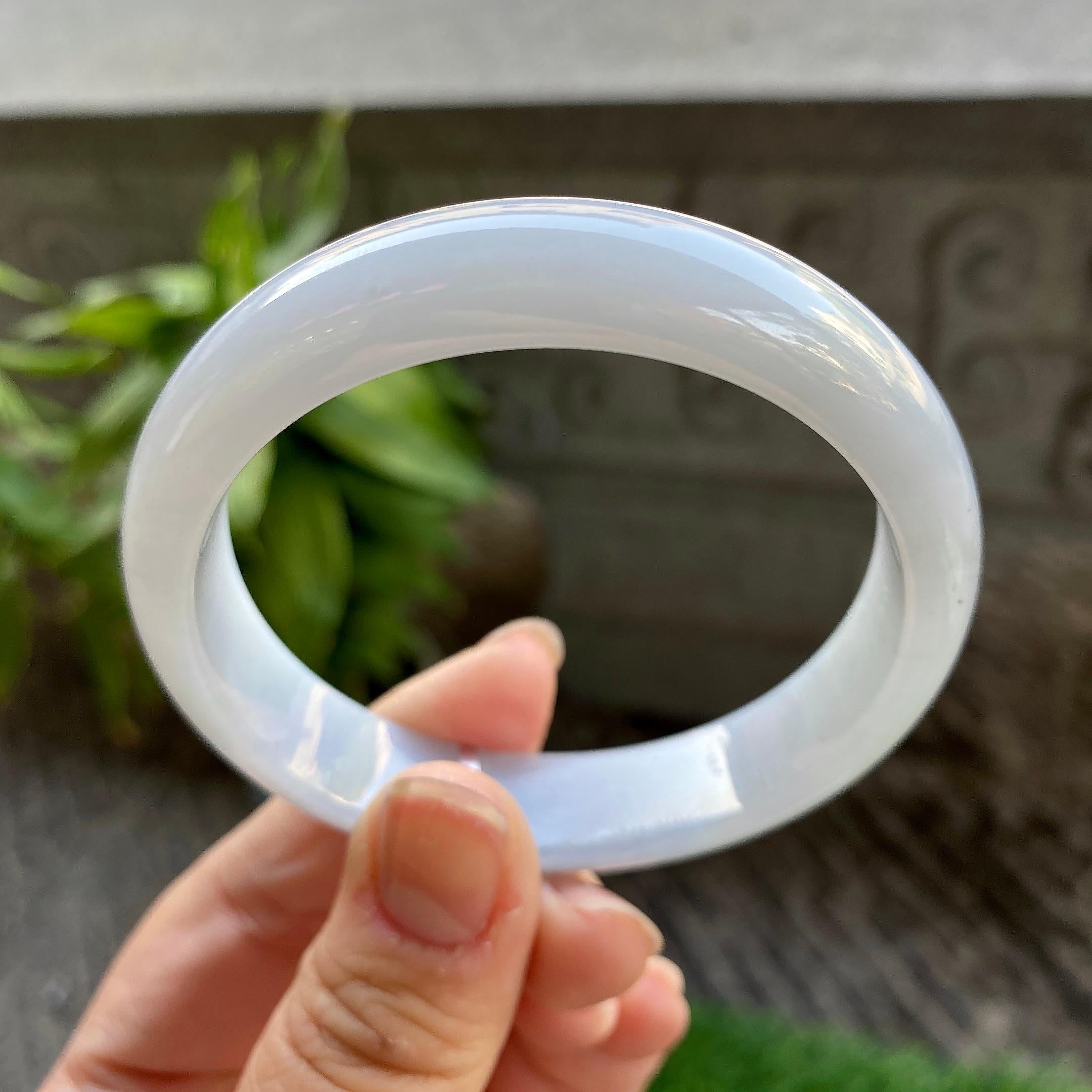 细糯种淡晴底平安镯（56.8mm）（yc311869）