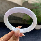 细糯种淡紫罗兰平安镯（65.5mm）（yc200976）