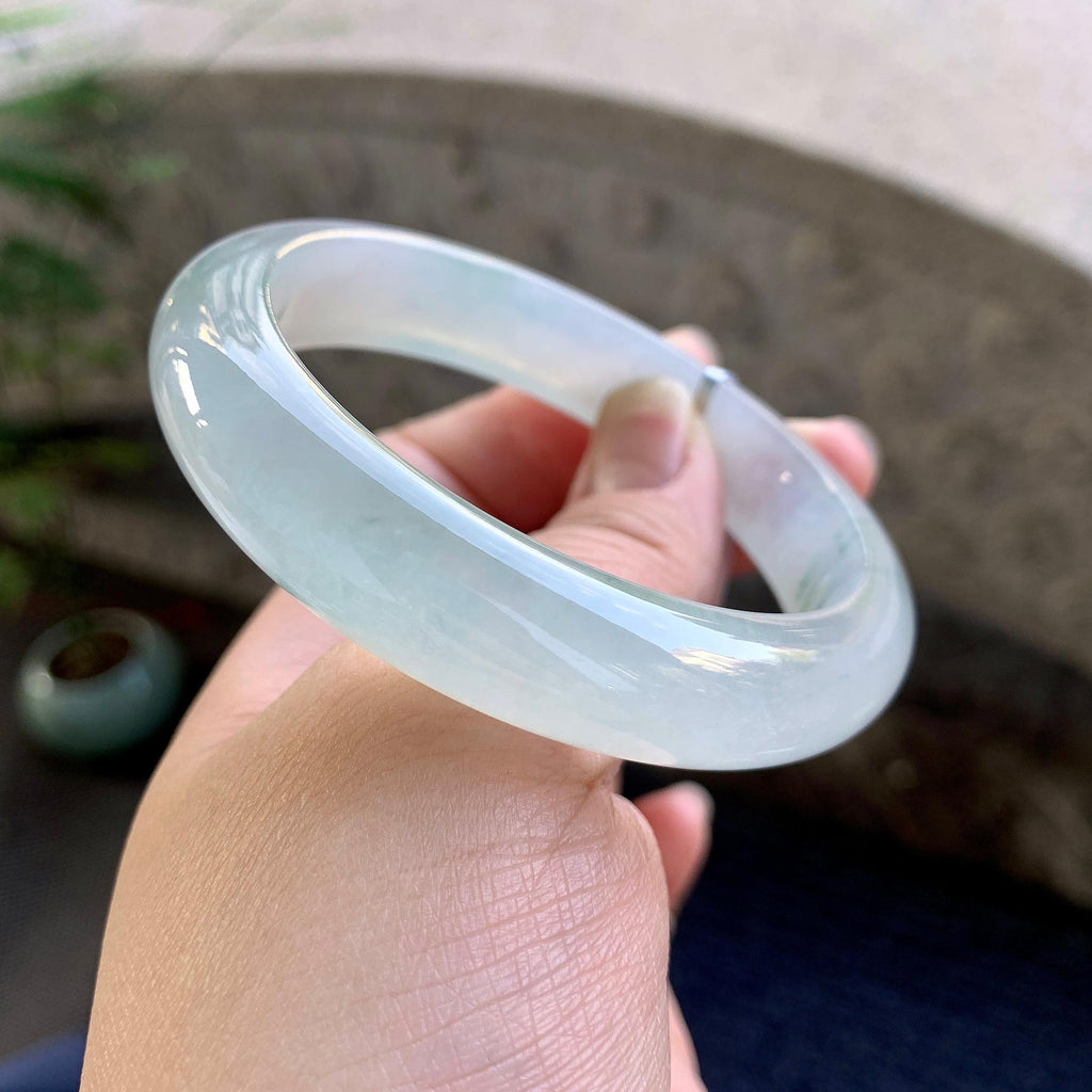 糯冰种飘花平安镯（57.2mm）（yc264530）