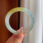 冰种黄翡圆条手镯（54.3mm）（yc361743）