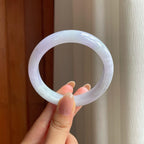 糯冰淡春底翡翠平安镯（55.6mm)（yc378036）