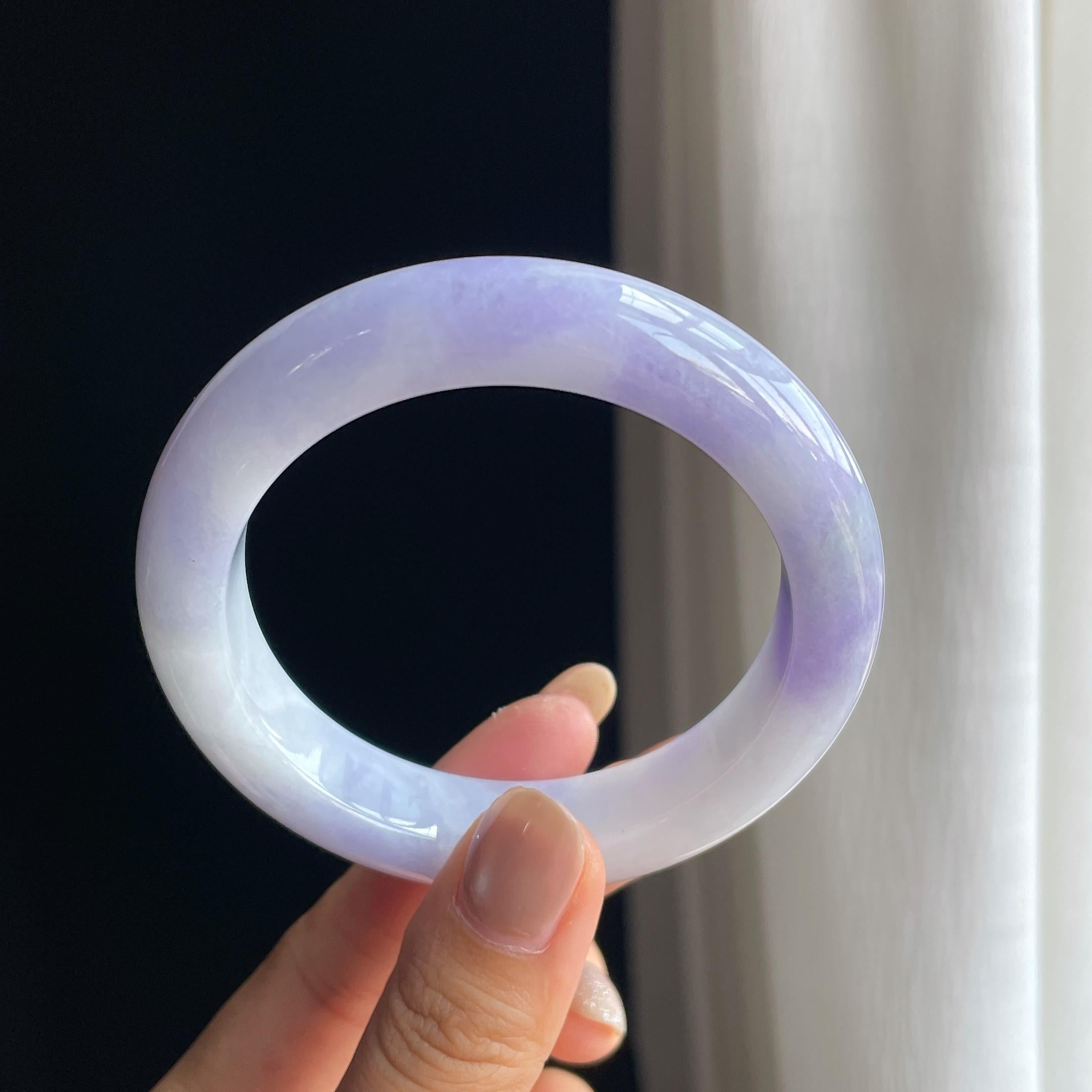 糯冰紫罗兰翡翠平安镯（57.5mm）（yc413684）
