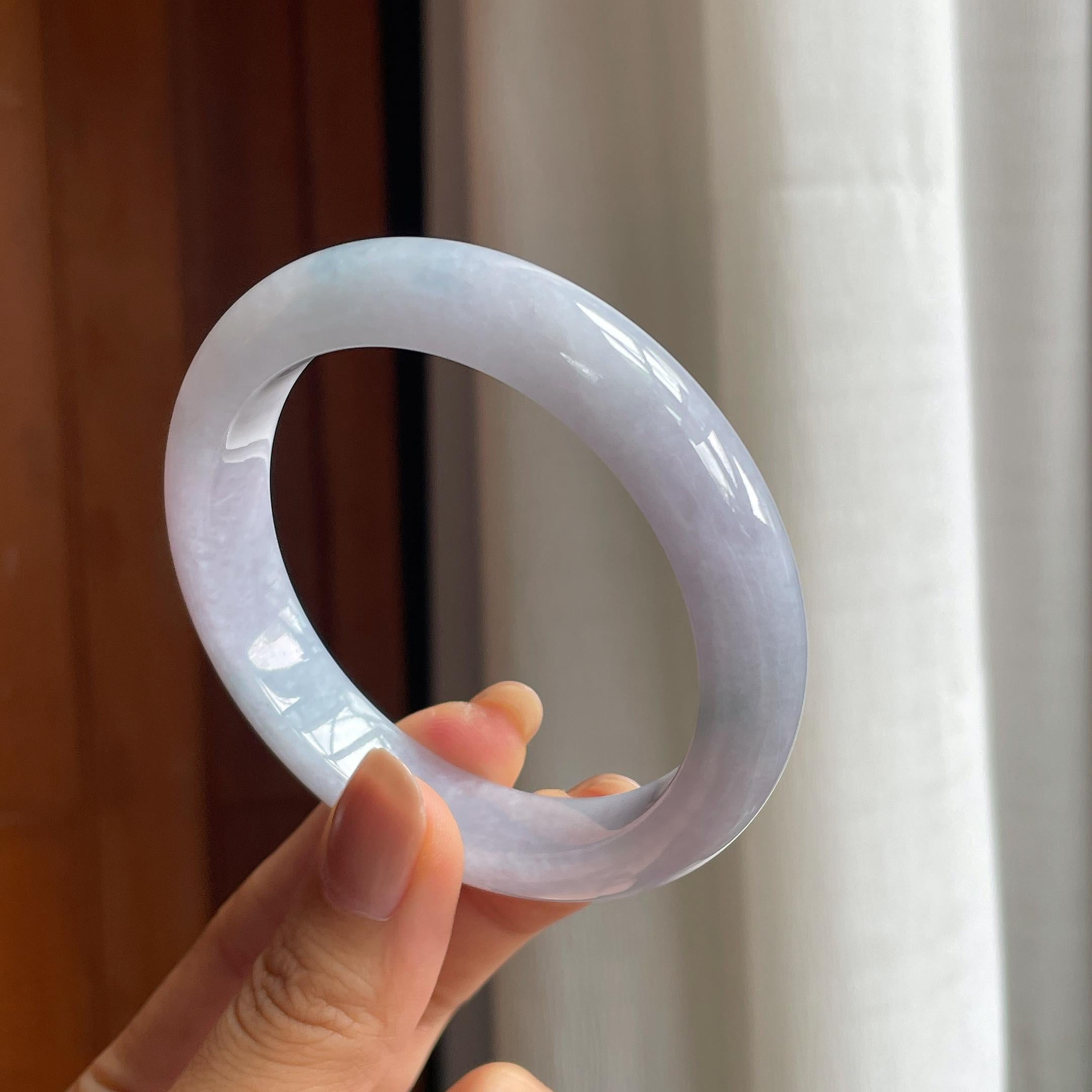 糯冰紫罗兰翡翠平安镯（57.5mm）（yc411290）