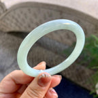 细糯种淡晴底圆条手镯（57mm）（yc276208）