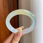 冰种黄翡翡翠平安镯（57.6mm)（yc419706）
